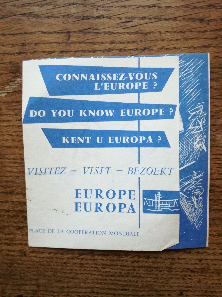 EXPO 58 - Tryptique Europe - Original, Envoi, Autres types