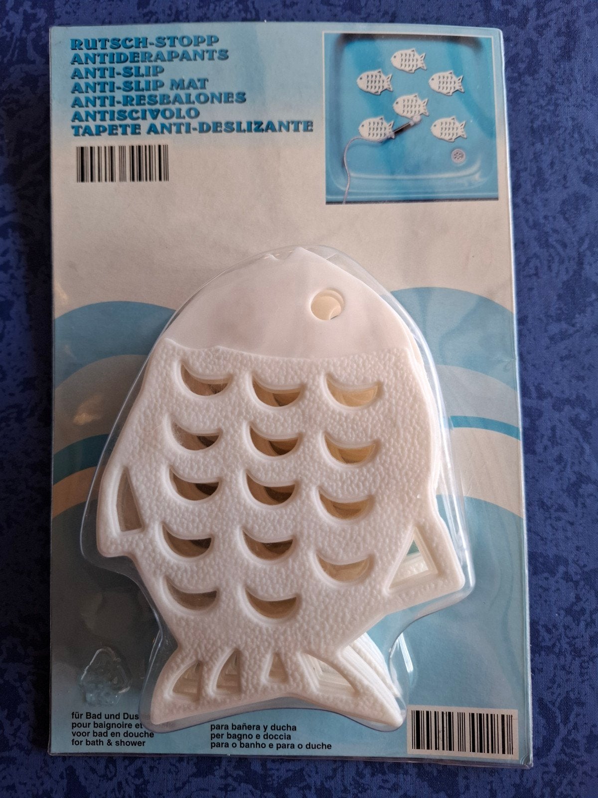 6 poissons antidérapants, 13 x 10 cm, neufs, Maison & Meubles, Enlèvement, Neuf, Blanc, Accessoire de douche