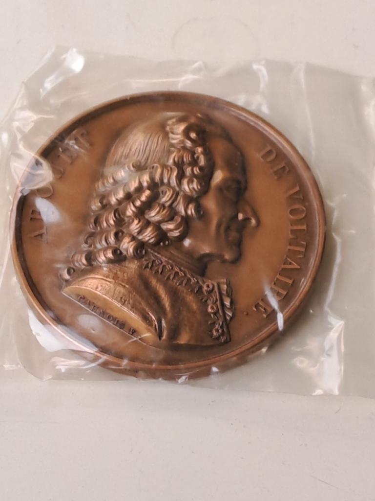 Arouet-medaille van Voltaire (brons), Ophalen, Brons
