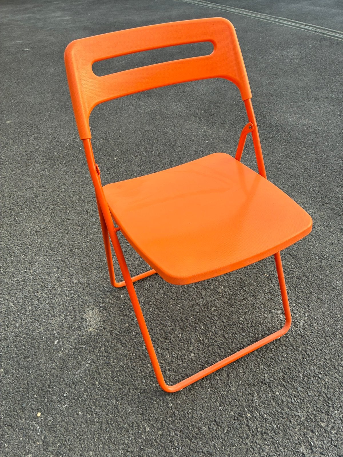 6 oranje ikea klapstoelen, Ophalen, Zo goed als nieuw