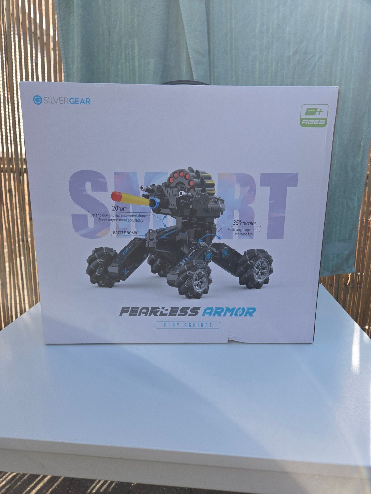 Silvergear Fearless Armor RC Auto / Tank (Met Rook ), Enlèvement, Comme neuf, Voiture