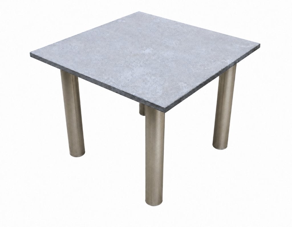 Design tuintafel - Massief stenen blad Belgische blauwsteen, Tuin en Terras, Tuintafels, Ophalen, Gebruikt, Overige materialen