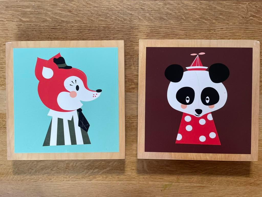 Cadres renard et panda Ferm living, Enlèvement, Utilisé
