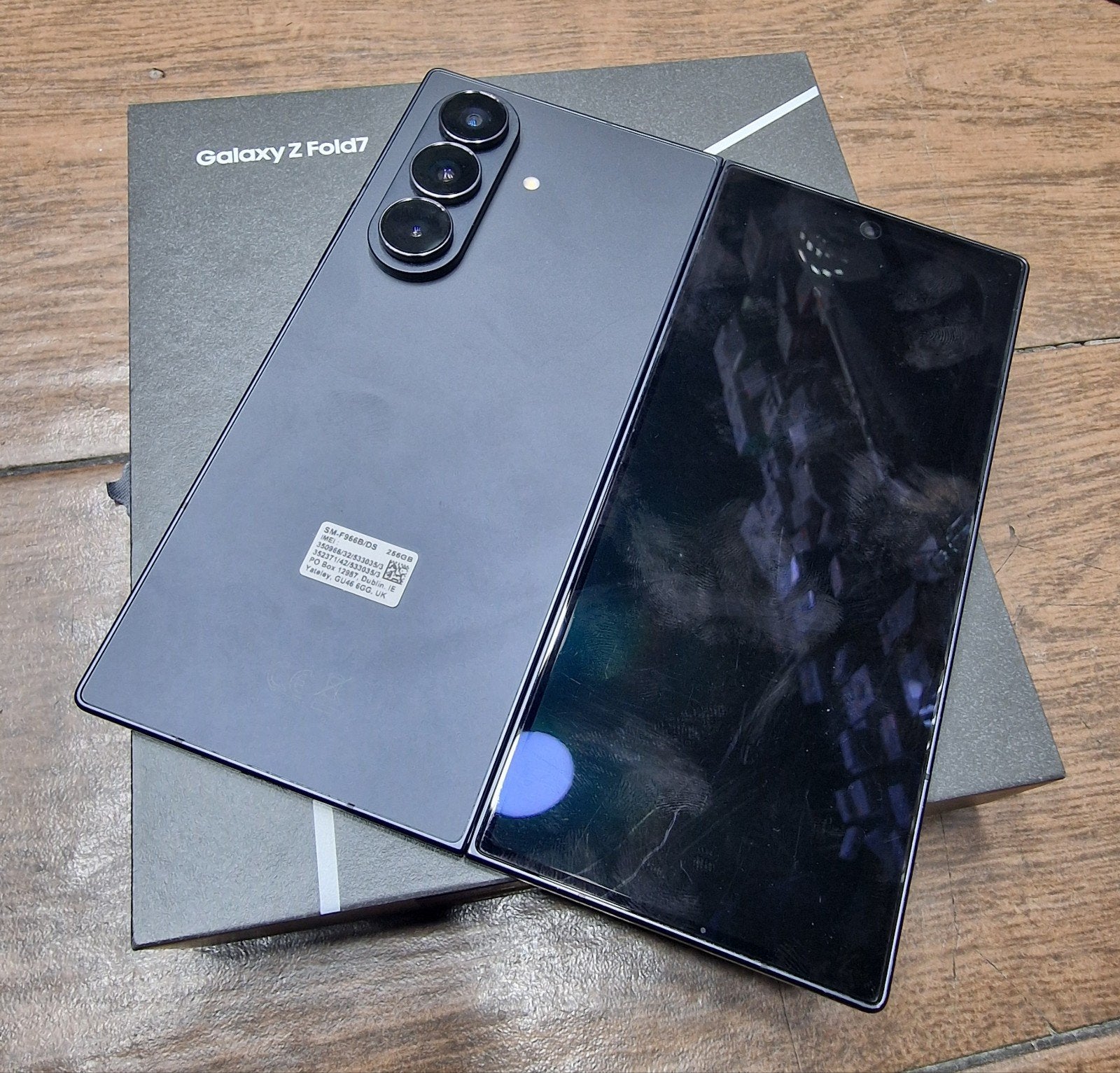 Galaxy Z Fold7 256 GB noir, boîte et facture, Telecommunicatie, Ophalen, Samsung, Zwart, Zo goed als nieuw