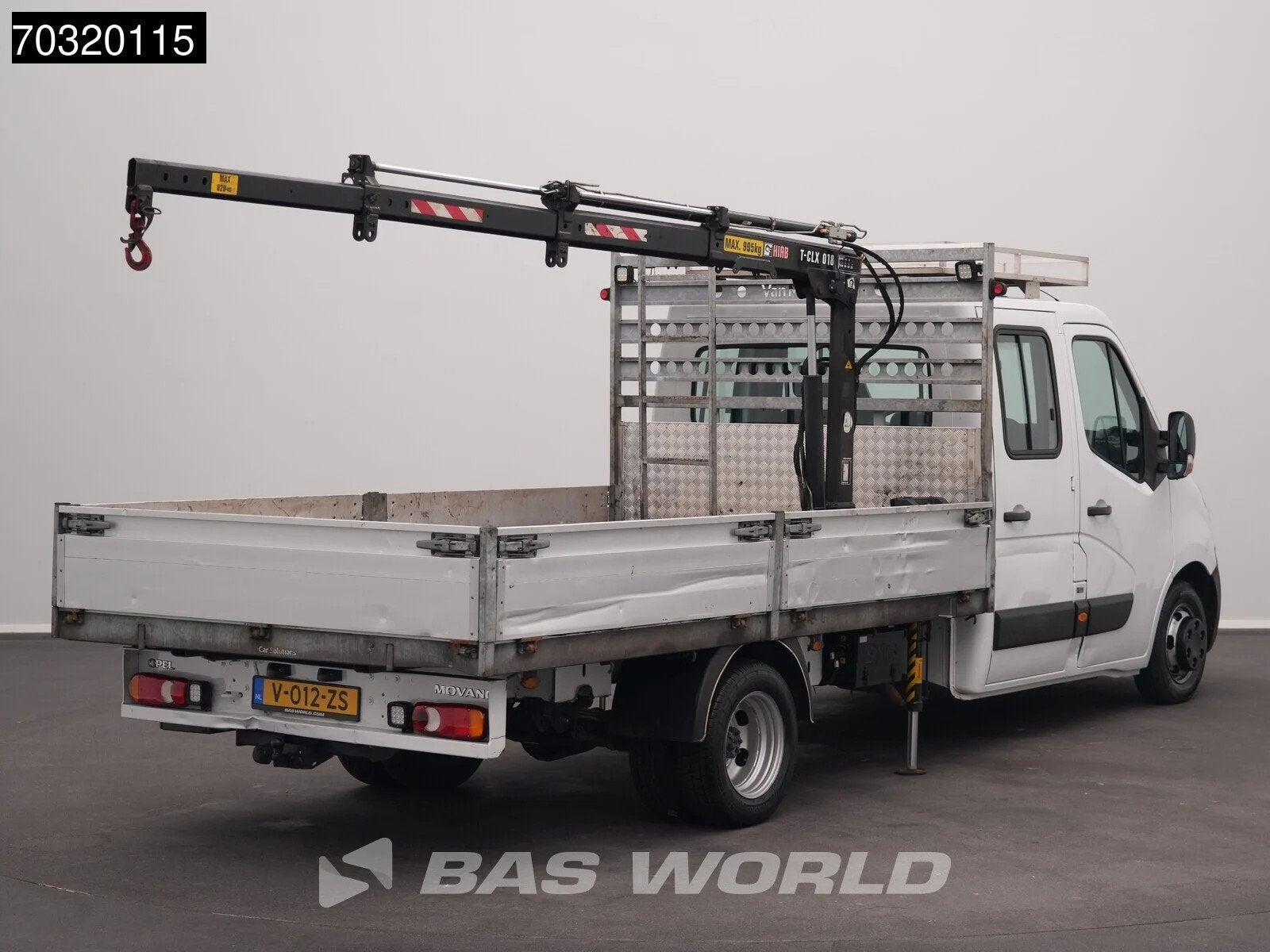 Opel Movano 145PK Kraanwagen HIAB T-CLX 018 B-2 Dubbel Cabin, 2910 kg, Achat, Euro 6, 2 places