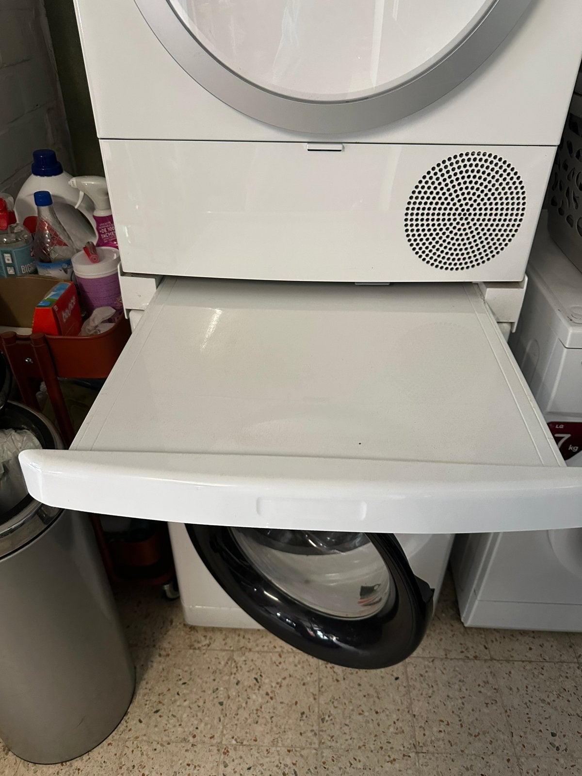 Tussenstuk wasmachine en droogkast, Elektronische apparatuur, Ophalen, Zo goed als nieuw