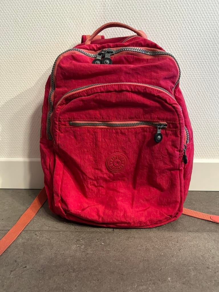 Roze rugzak Seoul Kipling 25 liter, 30 tot 40 cm, Rugtas, 40 tot 50 cm, Ophalen of Verzenden