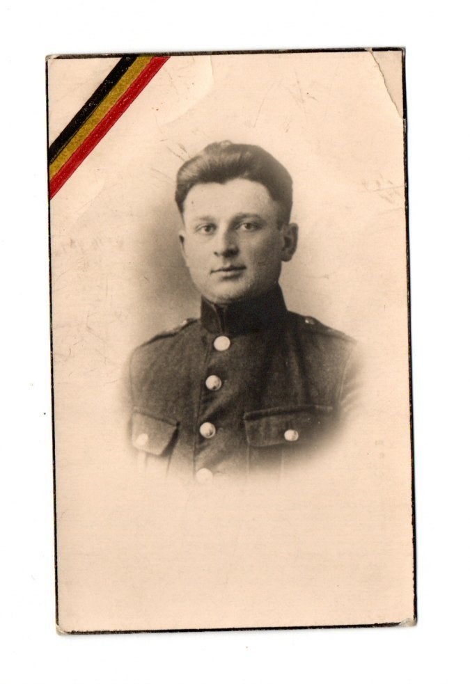 dp oorlogsslachtoffer sint-Pieters-Leeuw + kamp Dora 1945, Verzamelen, Ophalen of Verzenden, Overige soorten, Foto of Poster