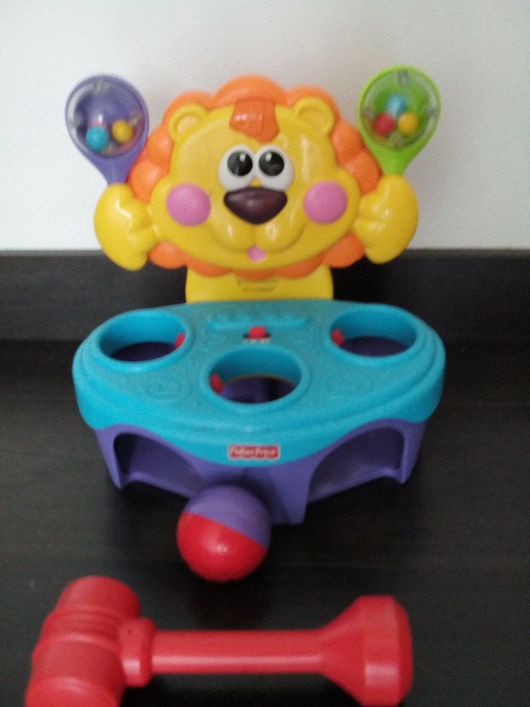 muzikale leeuw Fisher Price + gratis speelgoed kassa, Kinderen en Baby's, Speelgoed | Fisher-Price, Ophalen of Verzenden, Zo goed als nieuw
