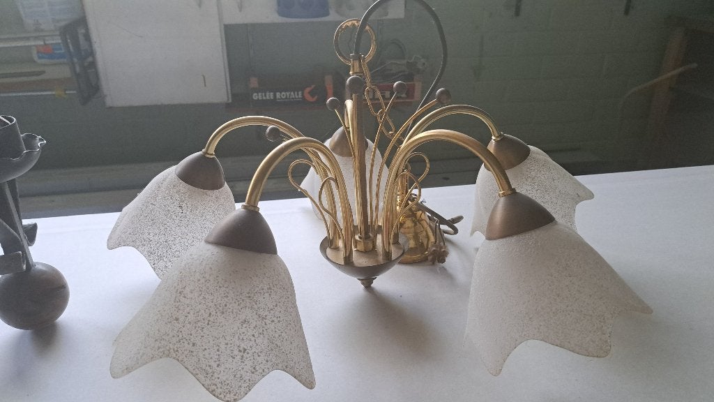 Lusters, Huis en Inrichting, Ophalen, Gebruikt, Glas, Minder dan 50 cm