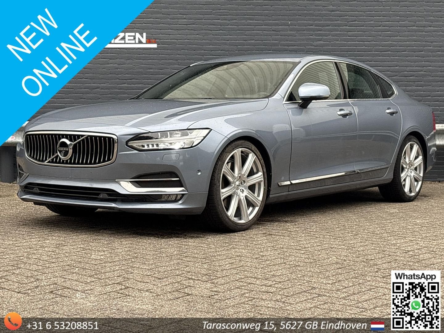Volvo S90 2.0 D5 AWD Inscription Automaat | Leder | 360 Came, Automaat, Bluetooth, Blauw, 127 g/km