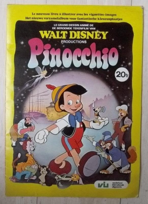 plaatjesalbum Walt Disney Pinocchio, Livres, Livres d'images & Albums d'images, Enlèvement ou Envoi, Album d'images