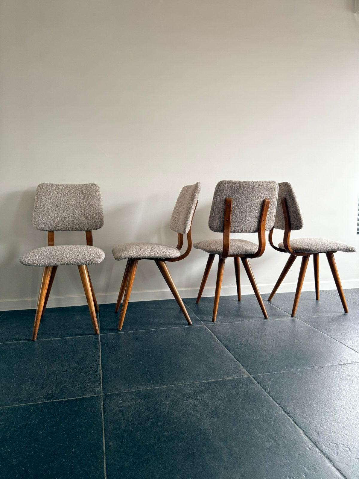 Chaises vintage (lot de 4), Maison & Meubles, No, Bois, Comme neuf, Enlèvement