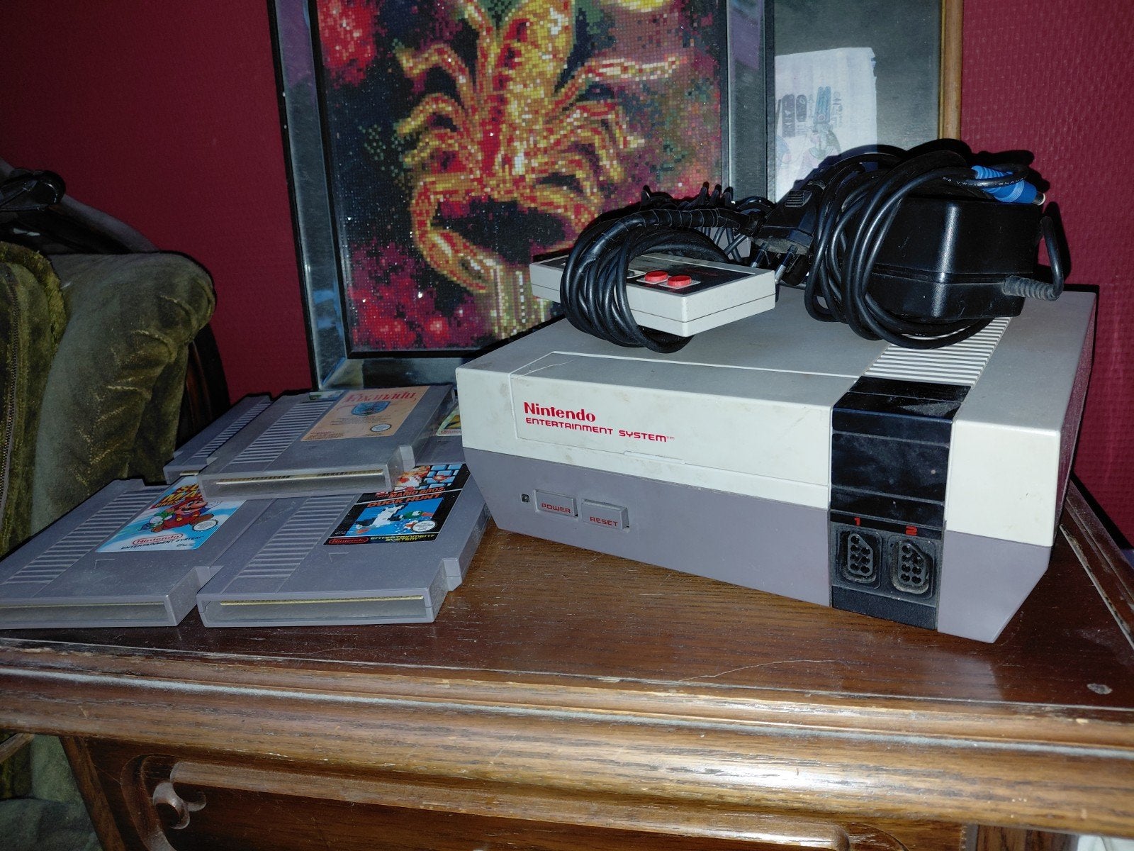 Nintendo NES met 5 spelletjes + Optioneel Gouden Zelda, Games en Spelcomputers, Spelcomputers | Nintendo NES, Ophalen, Gebruikt