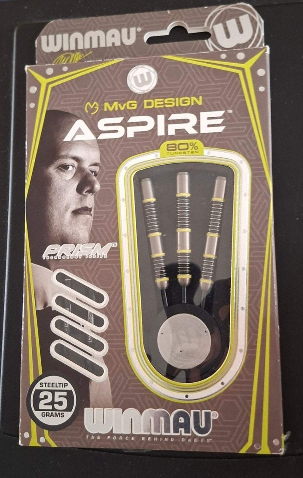 Winmau MvG Aspire 25g dartpijlen 80% tungsten, Sport en Fitness, Ophalen of Verzenden, Zo goed als nieuw, Pijlen
