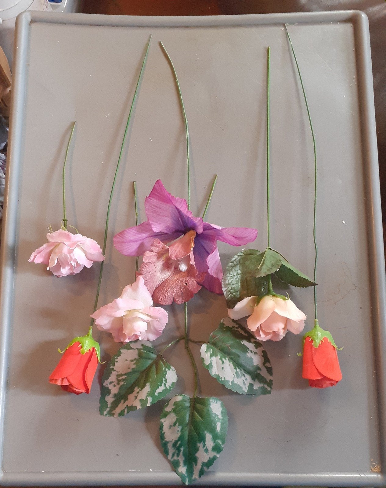 lot de fleurs en soie, Soie, Enlèvement ou Envoi, Comme neuf, Fleur artificielle