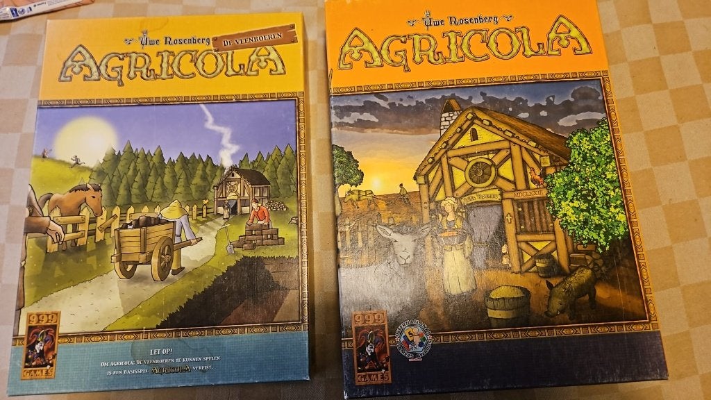 bordspellen Agricola + de Veenboeren van 999 games, Hobby en Vrije tijd, Een of twee spelers, Ophalen of Verzenden, Zo goed als nieuw