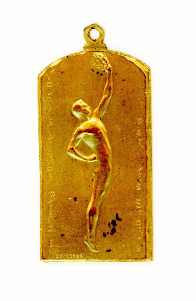 C.M.E. Sportmedaille (1938) Gegraveerd door G. Devreese, Verzamelen, Ophalen of Verzenden, Gebruikt, Overige typen