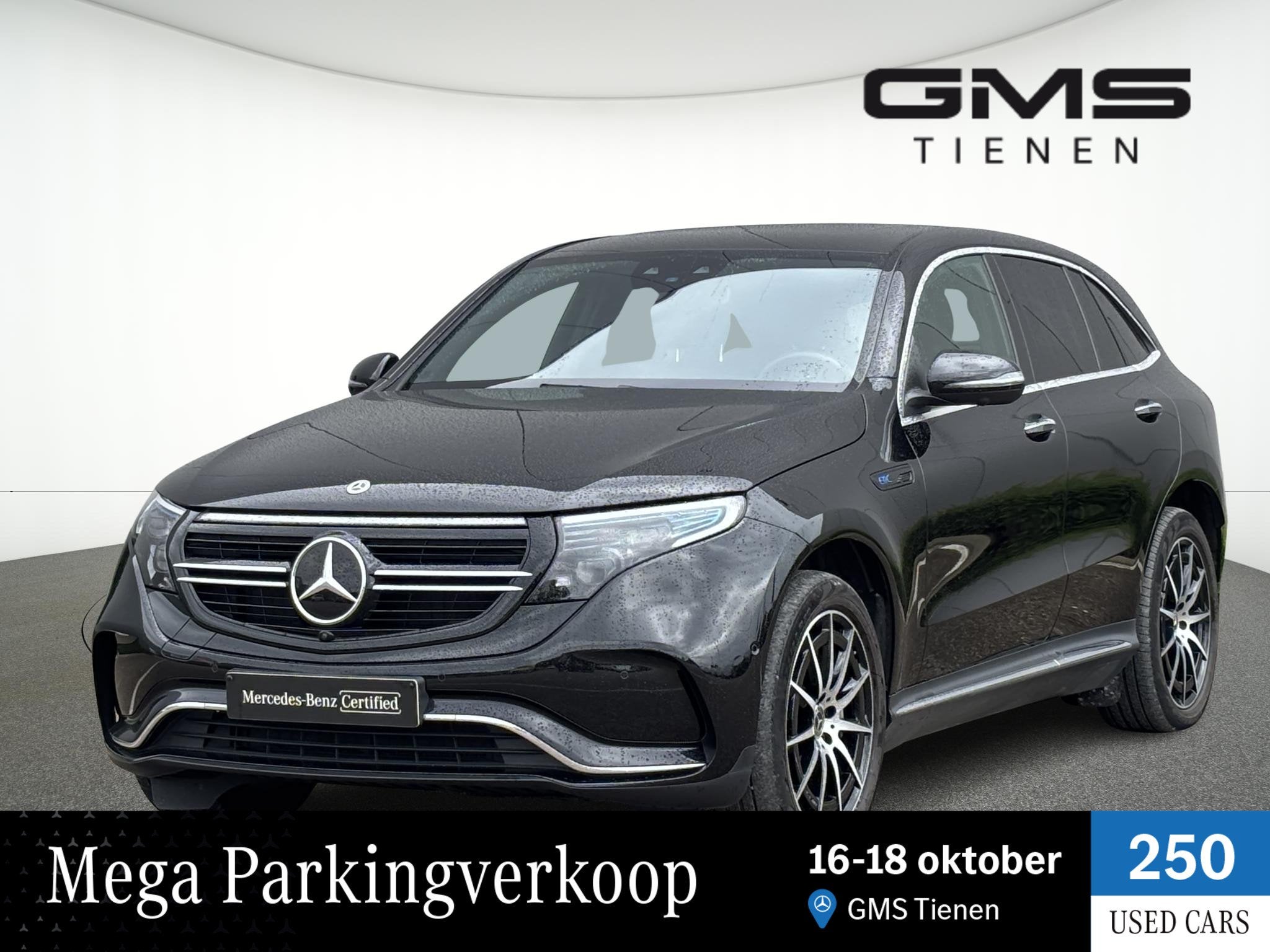Mercedes-Benz EQC EQC 400 4MATIC AMG Line, Auto's, Automaat, Stof, 80 kWh, Zwart