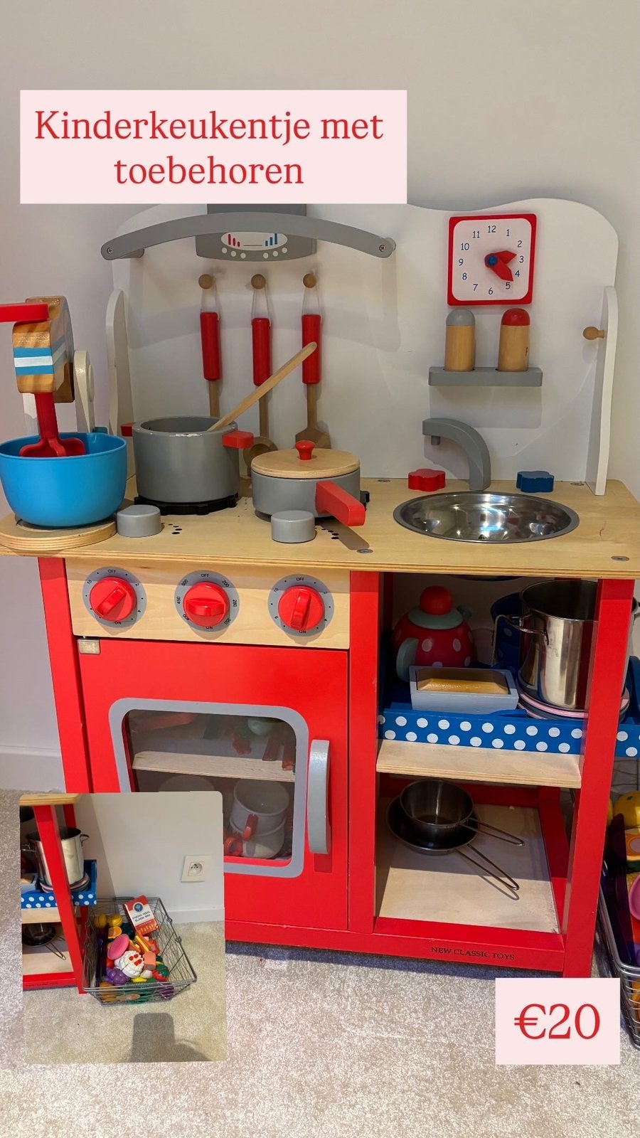 Houten speelgoed keuken, Ophalen, Zo goed als nieuw