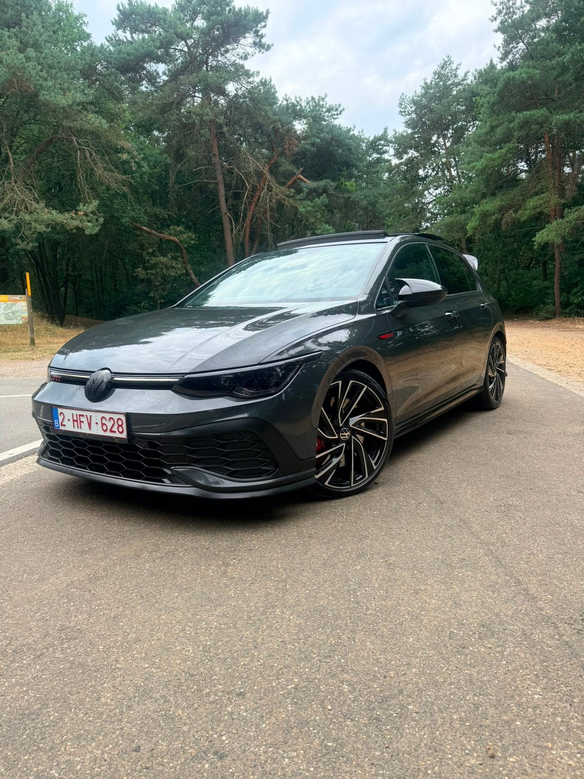 Golf 8 GTi club sport, Auto's, Alcantara, Zetelverwarming, Te koop, Golf