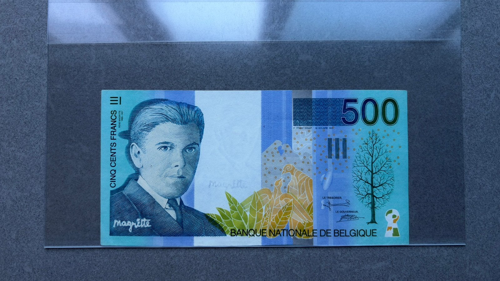 500 frank - Magritte. Bertholomé - Verplaetse (1998-1999), Ophalen of Verzenden