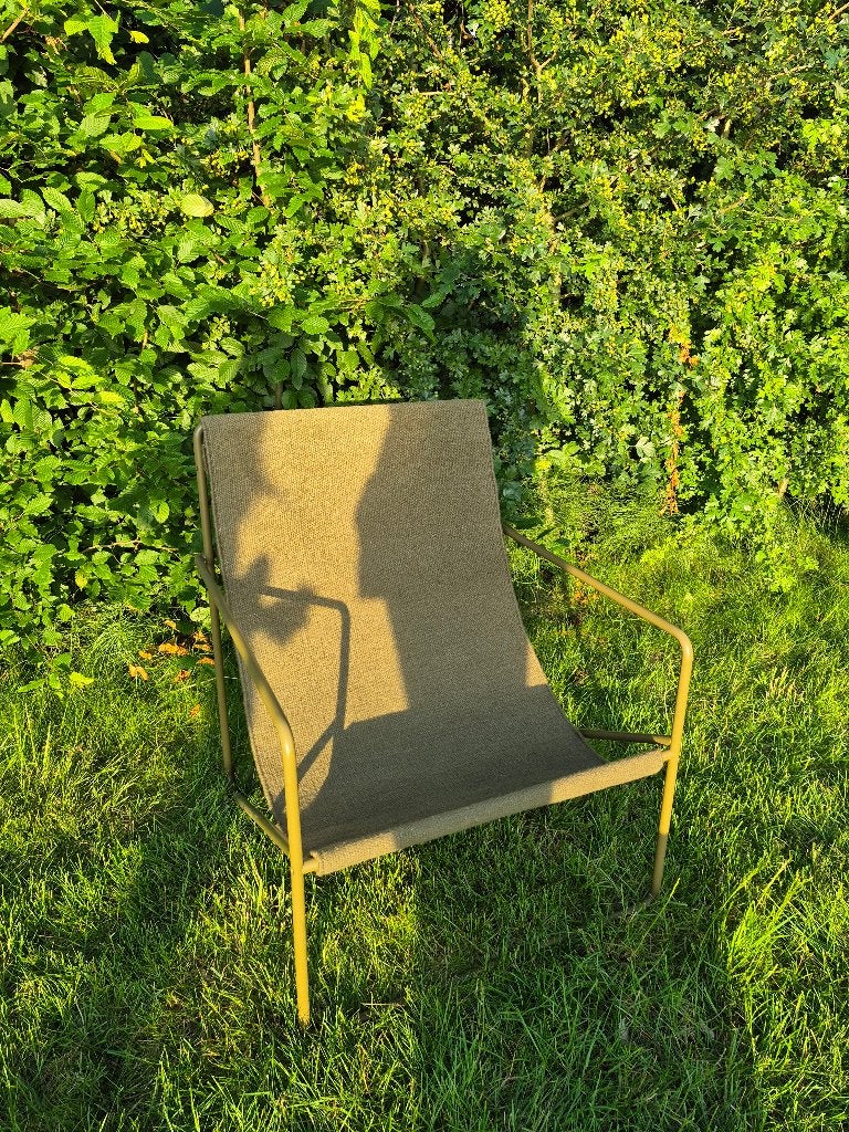 Ferm living lounge chair, Tuin en Terras, Ophalen, Aluminium, Zo goed als nieuw, Loungeset