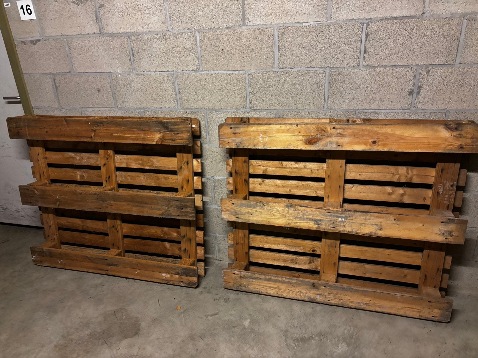 2 houten paletten - gratis, Enlèvement, Utilisé