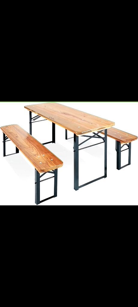 Tuintafel met banken, Tuin en Terras, Ophalen, Gebruikt