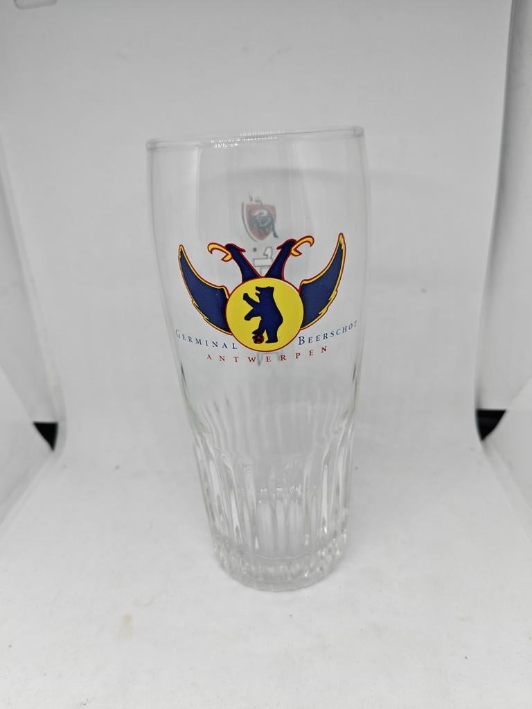 Verre Jupiler : Germinal Beerschot Antwerp, Enlèvement ou Envoi, Comme neuf, Verre ou Verres, Jupiler