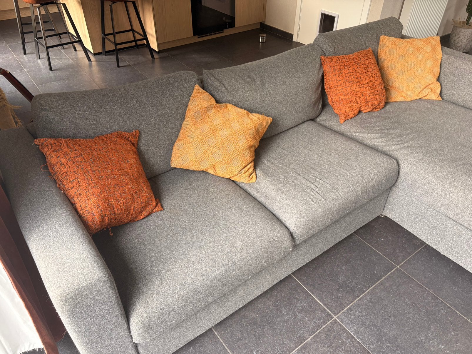 Zetel 3 zit met chaise longue, Huis en Inrichting, Ophalen, Gebruikt, Driepersoons