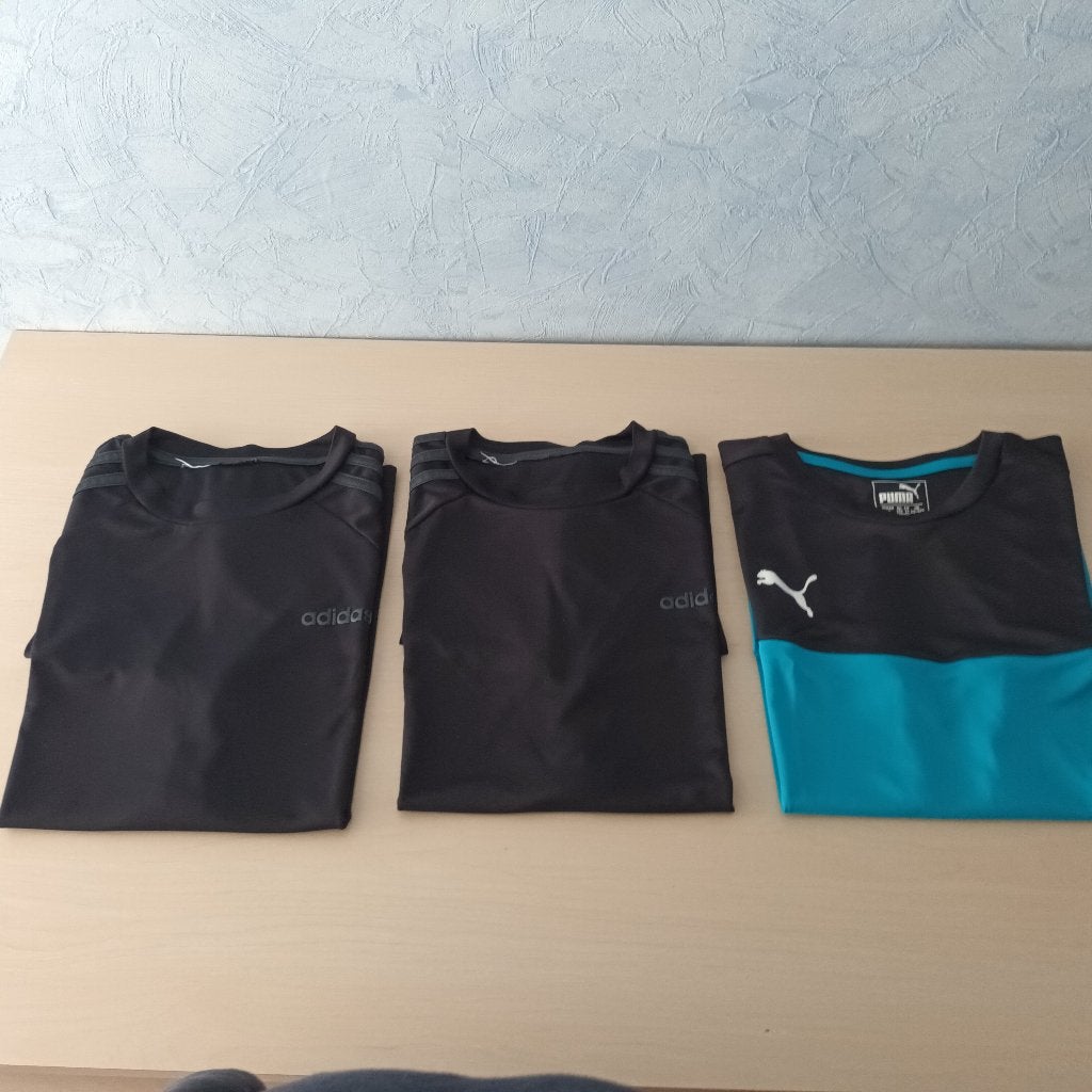 Sport Tshirts 11/12 jaar Adidas en Puma, Ophalen, Gebruikt, Adidas, Sport- of Zwemkleding