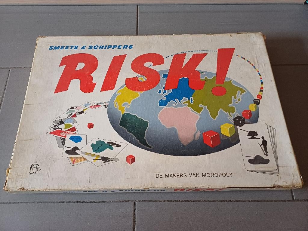 risk oude versie jaren 60 compleet, Hobby en Vrije tijd, Gezelschapsspellen | Bordspellen, Een of twee spelers, Ophalen of Verzenden