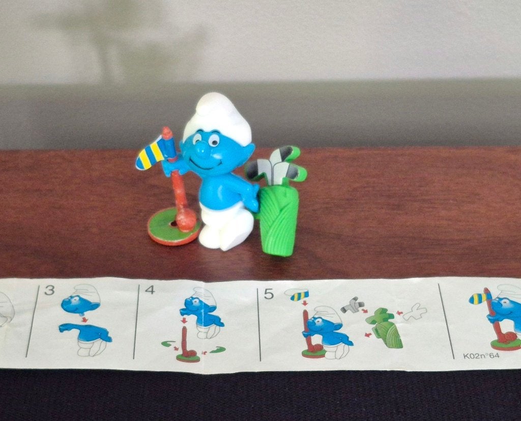 Schtroumpfs sportifs 2001 K02 n 64 Schtroumpf Golfeur, Collections, Enlèvement ou Envoi, Comme neuf, Figurines