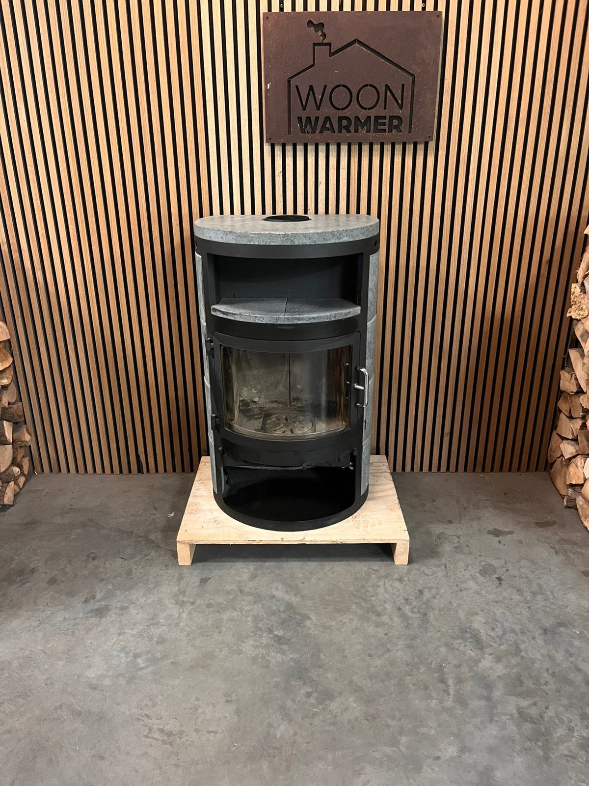 26084 Poêle en stéatite Bk 7kw, Maison & Meubles, Poêles, Enlèvement, Utilisé, Bois, Autoportant
