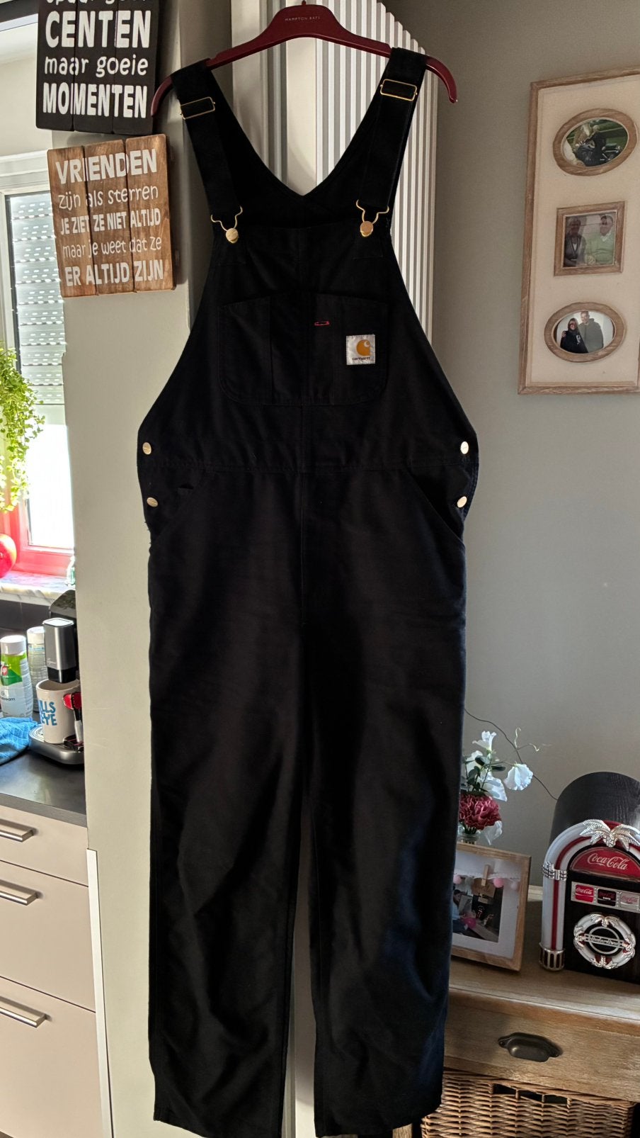 Salopette noire Carhartt 32/32 pour homme. état neuf., Enlèvement, Neuf, Autres tailles, Noir