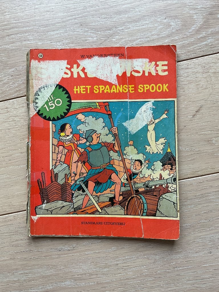 Strip Suske en Wiske: het Spaanse spook nr 150 eerste druk, Boeken, Ophalen of Verzenden, Gelezen, Willy vandersteen