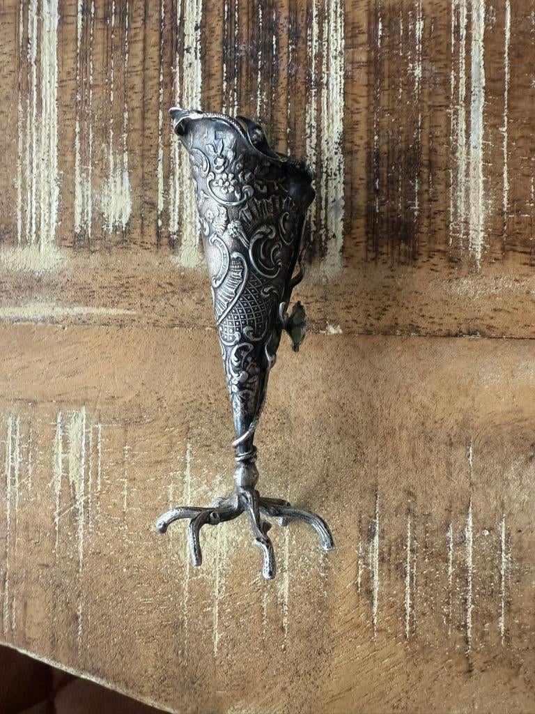 Vintage metalen tandenstoker houder, Ophalen of Verzenden