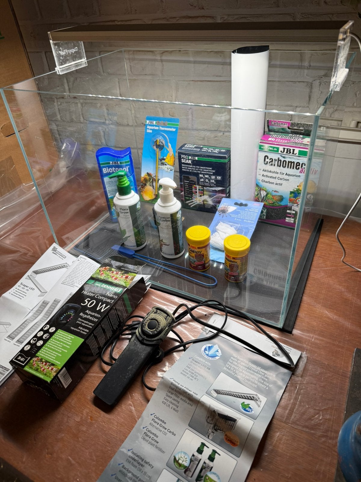 Aquarium avec accessoires (60L), Animaux & Accessoires, Enlèvement, Accessoires inclus, Utilisé, Aquarium vide