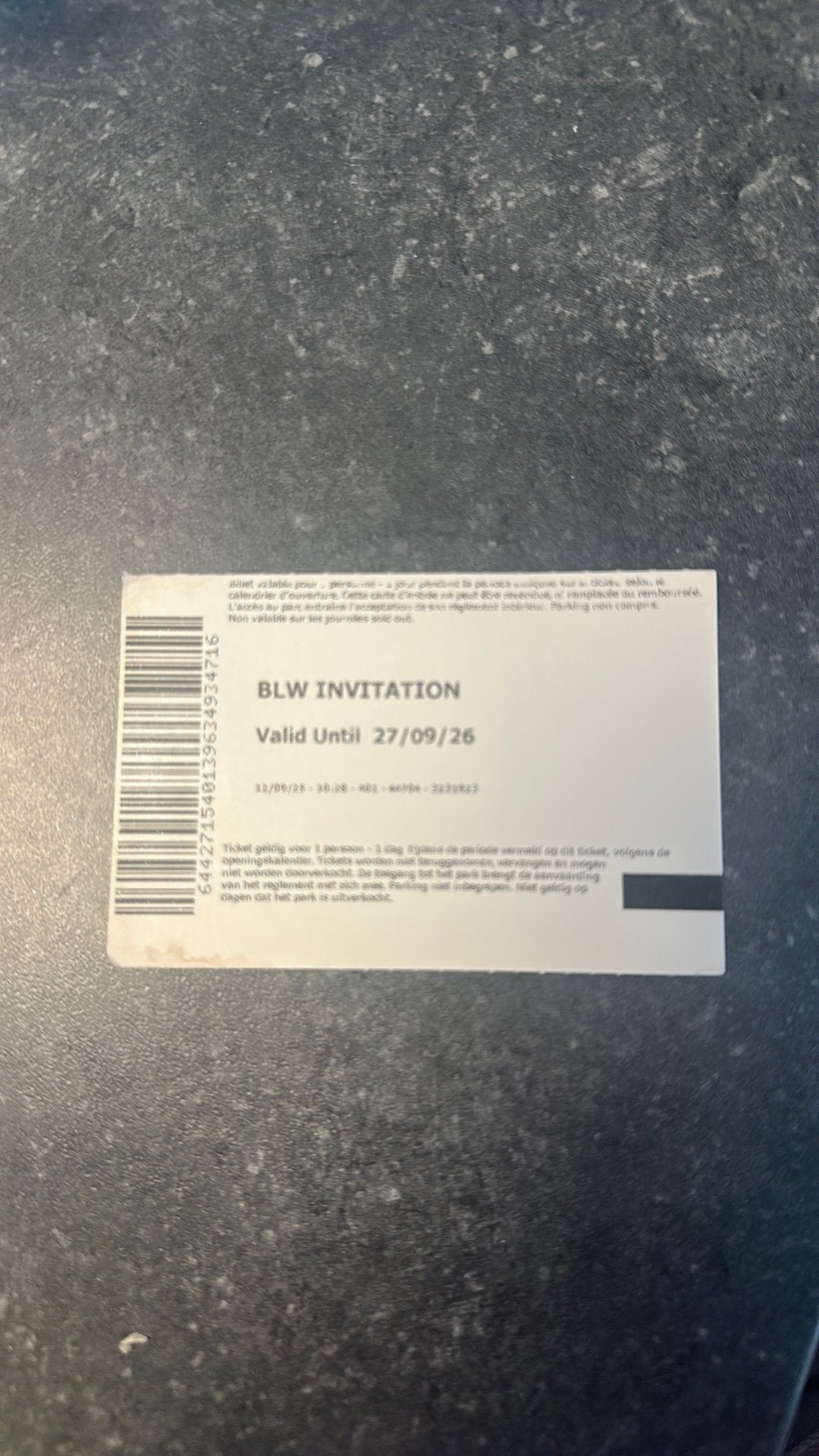 Dag ticket Bellewaerde, Hobby & Loisirs créatifs, Enlèvement, Comme neuf