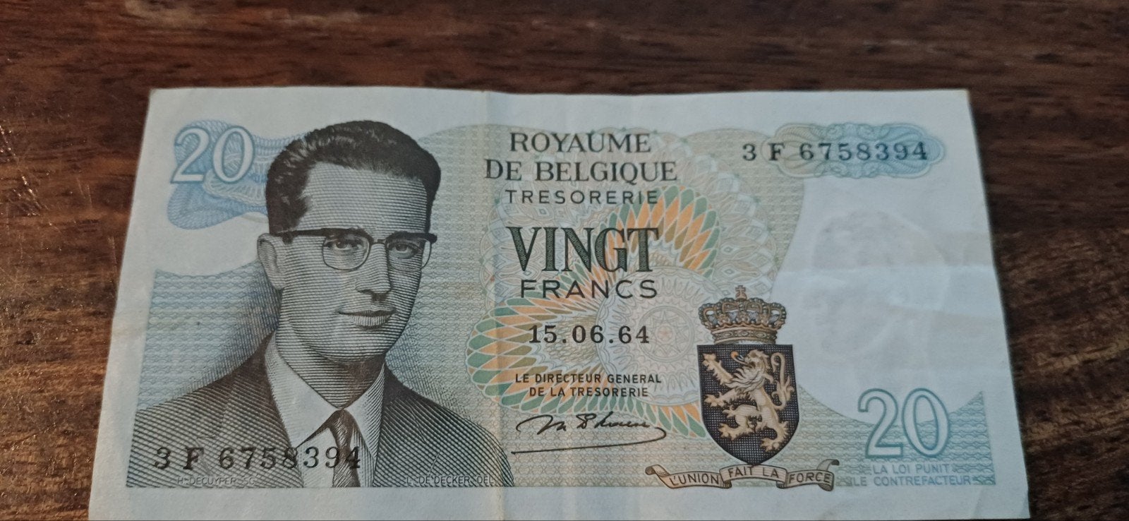 20 BEF biljet 15 06 64, Postzegels en Munten, Bankbiljetten | België, Ophalen of Verzenden
