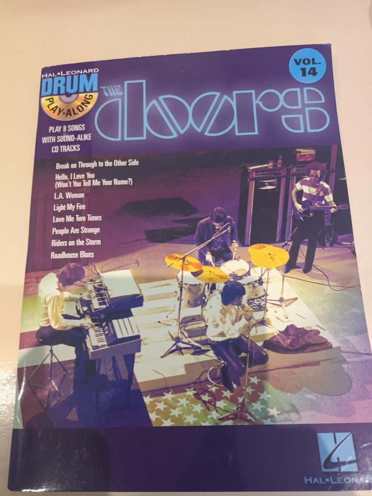 Drum play along book met cd tracks  the doors, Ophalen of Verzenden