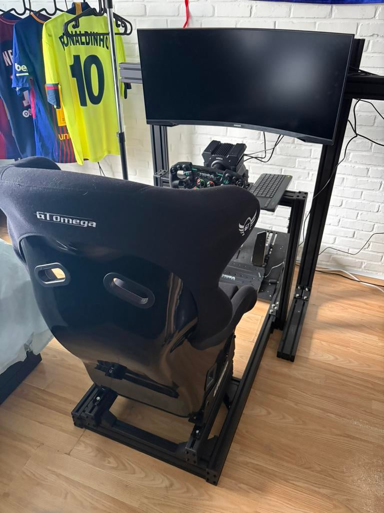 Sim Race Setup, Racestoel, Ophalen of Verzenden, Zo goed als nieuw, Moza