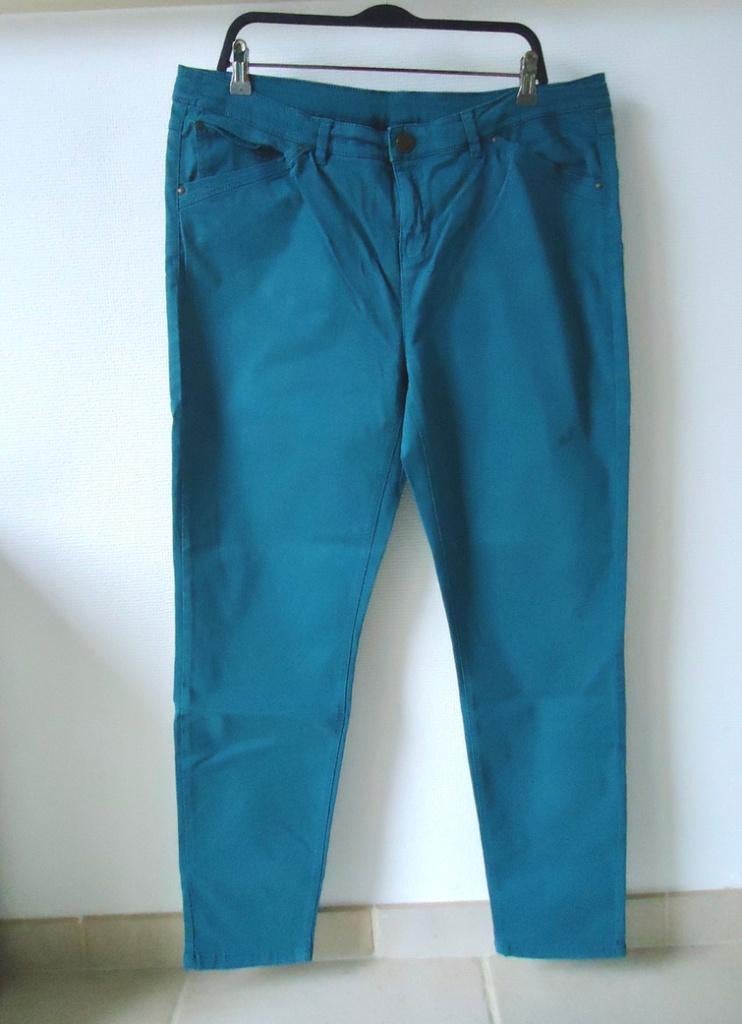 Petroleumblauwe broek, Kleding | Dames, Broeken en Pantalons, Ophalen of Verzenden, Zo goed als nieuw