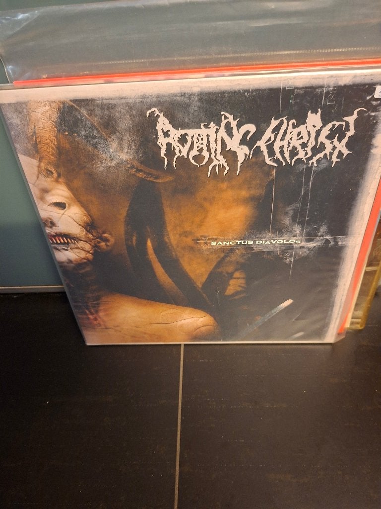 lp - rotting christ - sanctus diavolos - orange vinyl -vak 1, LP, Ophalen of Verzenden, Zo goed als nieuw, Originele persing