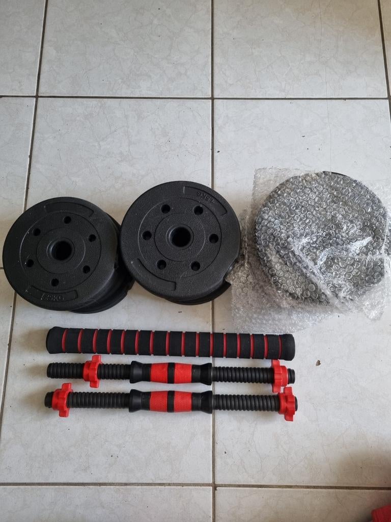 Set gewichten + bar, Sport en Fitness, Ophalen of Verzenden