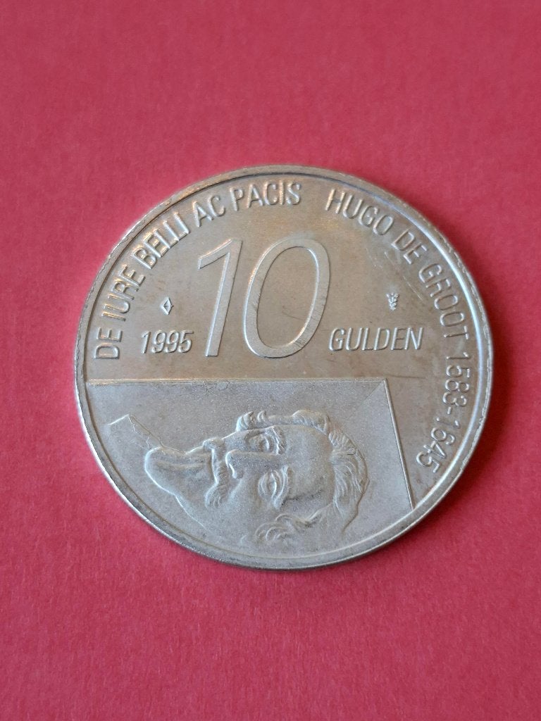 1995 Pays-Bas 10 florins argent Hugo de Groot 350 ans mort, Timbres & Monnaies, Monnaies | Pays-Bas, Reine Beatrix, Monnaie en vrac