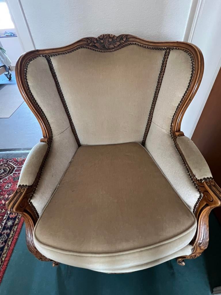 Zetel in mohair - louis 15, Ophalen