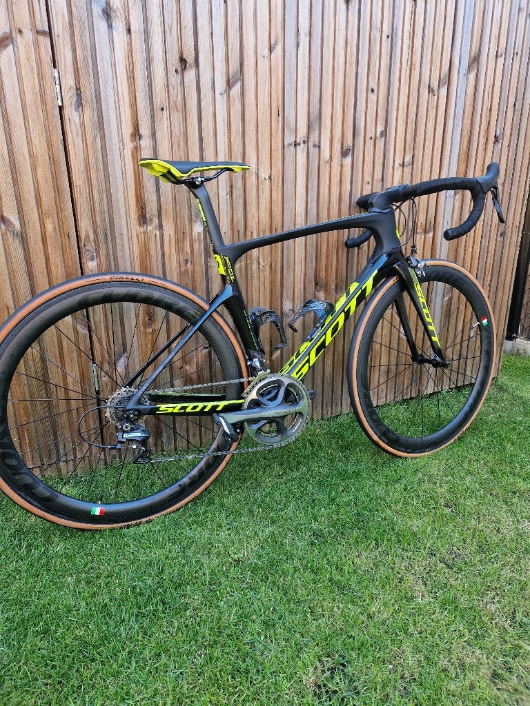 Koersfiets scott foil met carbonne wielen, Fietsen en Brommers, Fietsen | Racefietsen, Overige merken, Carbon, Heren, Ophalen of Verzenden