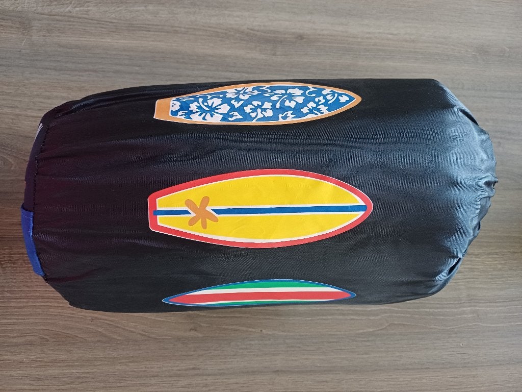 Slaapzak kinderen: blauw met surfplanken, Caravans en Kamperen, Slaapzakken, Ophalen, Nieuw